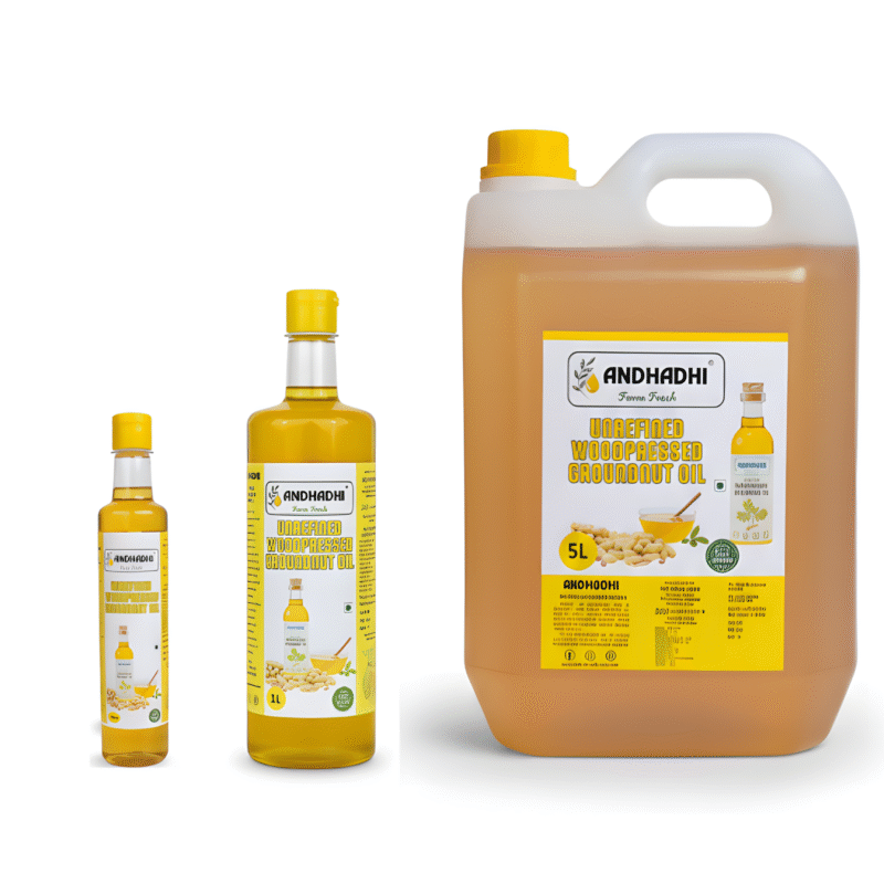 Wood Pressed Groundnut Oil | Mara Chekku | Chemical Free