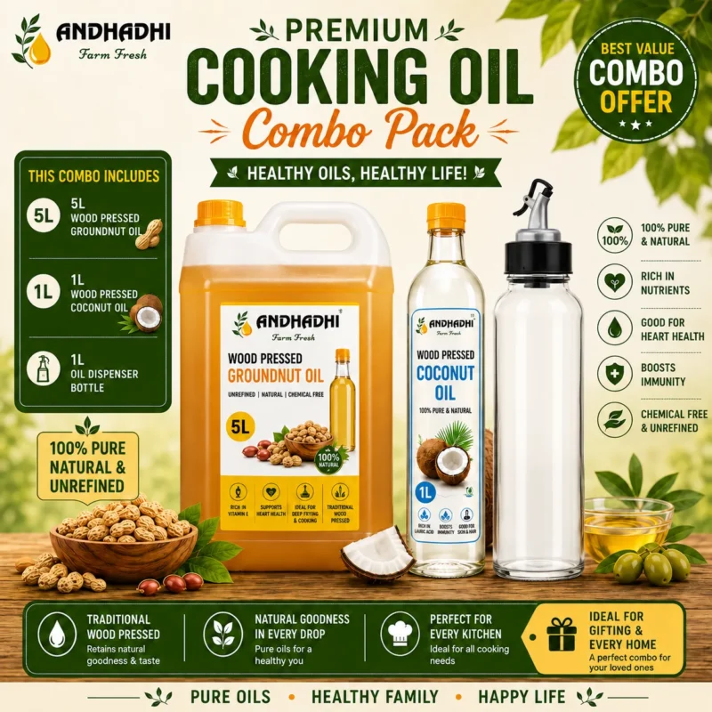 ANDHADHI Premium Cooking Oil Combo Pack – 3 in 1