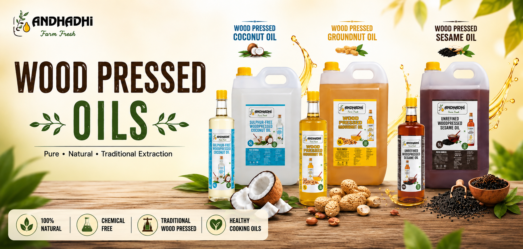 Wood Pressed Oils Banner